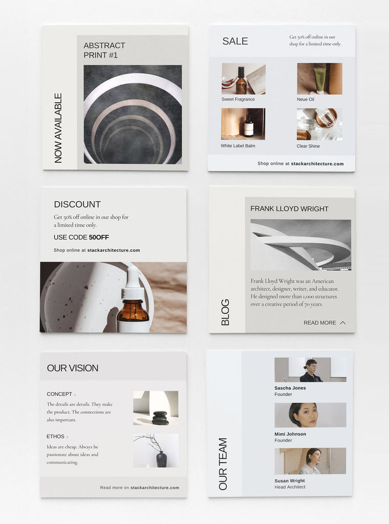 IG Posts Canva Template - Stack Theme
